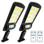 Imagem de Kit 2 Refletor Solar Em LED Potência 400W Sem Fio Com Sensor de Presença e Controle Remoto LKY0035