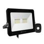 Imagem de Kit 2 Refletores LED Blumenox 50W Preto + Sensor de Movimento e Fotócelula Qualitronix QA26M