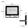Imagem de Kit 2 Refletores LED Blumenox 50W Preto + Sensor de Movimento e Fotócelula Qualitronix QA26M