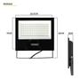Imagem de Kit 2 Refletores Taschibra TR LED 100 Preto + Sensor de Movimento e Fotócelula Qualitronix QA26M