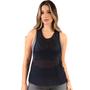 Imagem de Kit 2  Regata Fitness Transparente Telinha Tule Furadinha Academia Malhar Atacado