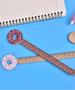 Imagem de Kit 2 Réguas de madeira rosquinha papelaria criativa divertidas coloridas