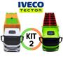 Imagem de Kit 2 Réplicas De Brinquedo Caminhão Iveco Tector - Coletor + Engradados