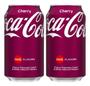 Imagem de Kit 2 Rerigererantes Importado Coca Cola Cherry Cereja 330ml