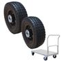 Imagem de Kit 2 Roda Completa Pneu Maciço 6x2 Carrinhos De Carga