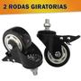 Imagem de Kit 2 Rodinha Rodízio Roda Espiga Parafuso Com Trava 300kg 