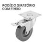 Imagem de Kit 2 Rodízio de Resina Termoplástica 2'' com Freio
