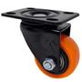 Imagem de Kit 2 Rodízio PVC Laranja 1.5/8" 41mm Giratório - A09110-G - Ajax