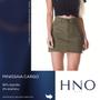 Imagem de Kit 2 Saias Feminina HNO Jeans Cargo Cintura Alta Preta e Verde