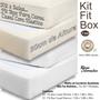 Imagem de Kit 2 Saias Para Cama Box Casal Malha Algodão Fit Box