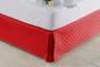 Imagem de Kit 2 Saias Para Cama Box Queen Vermelho e Branco