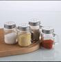 Imagem de Kit 2 Saleiro/Pimenteiro de vidro com alça e tampa inox para cozinha moderna