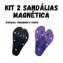 Imagem de Kit 2 Sandálias Magnéticas Infravermelho Esporão Má Circulação Tira dor Preto / Lilás