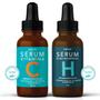 Imagem de Kit 2 Sérum Facial Vitamina C Antimarcas + Ácido Hialurônico