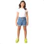 Imagem de Kit 2 Short Bermuda Jeans Lycra Menina Infantil Juvenil