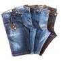 Imagem de Kit 2 Short Bermuda Jeans Masculino Elastano Moda Casual 2022