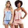 Imagem de Kit 2 Short Doll Feminino Pijama de Dormir Curto Mulher Viére