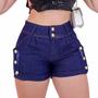 Imagem de Kit 2 Short Jeans Feminino Kit2 Bermuda Feminina Jeans Lycra