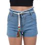 Imagem de Kit 2 Short jeans feminino menina infantil juvenil 10 ao 16 com cordinha