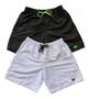 Imagem de Kit 2 Short Moda Praia Brod Tactel Liso Siri Masculino Bermuda Short