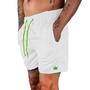 Imagem de Kit 2 Short Praia Masculino Branco Com Coroa e Cordao Neon