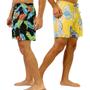 Imagem de Kit 2 shorts estampados masculino tactel bermuda elegante