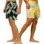 Imagem de Kit 2 shorts estampados masculino tactel bermuda prático