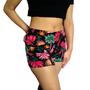 Imagem de Kit 2 Shorts Femininos Curtos Justos Elástico Estampas Sortidas Suplex Pp ao Plus Size
