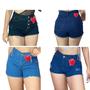 Imagem de Kit 2 Shorts Jeans Cintura Alta Modelos Variados Qualidade Premium