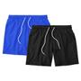 Imagem de Kit 2 Shorts Masculino Liso Básico Bermuda Tactel Água Praia Treino Academia Corrida