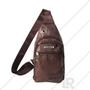 Imagem de Kit 2 Shoulder Bag Transversal Marrom Escuro Pochete Masculina