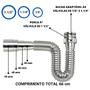 Imagem de Kit 2 Sifão Flexível Multiuso Pvc Tigre Universal Cromado