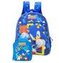 Imagem de Kit 2 Sonic Jogo Mochila Costas E Lancheira Escolar Infantil