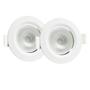 Imagem de Kit 2 Spot Led 3w Redondo Embutir 3500k Branco Quente - Luminária Decoração Loja Casa Sanca Gesso Teto