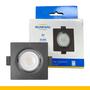 Imagem de Kit 2 Spot Led Preto Quadrado Embutir 3w Branco Quente 3000K