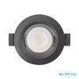 Imagem de Kit 2 Spot Led Preto Redondo Embutir 3w Branco Frio 6500K