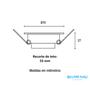 Imagem de Kit 2 Spot Led Preto Redondo Embutir 3w Branco Frio 6500K