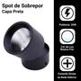 Imagem de Kit 2 Spot Led Sobrepor Preto Redondo Luz Direcionável Bivolt 20w Luz Frio