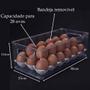 Imagem de Kit 2 suporte para ovos organizador de cozinha gaveta despensa armário geladeira acrílico multiuso