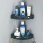 Imagem de Kit 2 - Suporte Porta Shampoo Sabonete Inox Cozinha Banheiro Preto