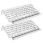 Imagem de Kit 2 Suporte Teclado Acrílico Informática Design Ergonômico Confortável Escritório Elevado