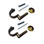 Imagem de Kit 2 Suportes Teto Para Varão de cortina 28mm