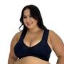 Imagem de Kit 2 Sutiã Plus Size com Alças Acolchoadas de Espuma - KIT 2 CLÉO PRETO E BEGE