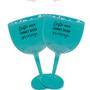 Imagem de Kit 2 Taças Gin Azul Turquesa Personalizada Para Live
