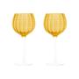 Imagem de Kit 2 Taças para Vinho de Vidro Orquídea Âmbar 450ml Wolff