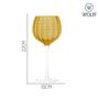 Imagem de Kit 2 Taças para Vinho de Vidro Orquídea Âmbar 450ml Wolff