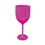 Imagem de Kit 2 Taças Vinho Rosa E Transparente Acrílico Ps
