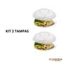 Imagem de Kit 2 Tampa para Microondas Proteção De Alimentos Livre Bpa 