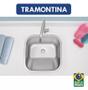 Imagem de KIT 2 Tanque Tramontina Hera 34L 50x40 Grande Aço Inox Acetinado Fosco Prime com Válvula e Sifão Lavanderia Embutir Sobrepor Encaixe 94400107