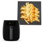 Imagem de Kit 2 Tapete Manta Grill Silicone Airfryer ou Churrasqueira Quadrado 21,5cm x 21,5cm Forro Protetor Culinário Antiaderente Reutilizável